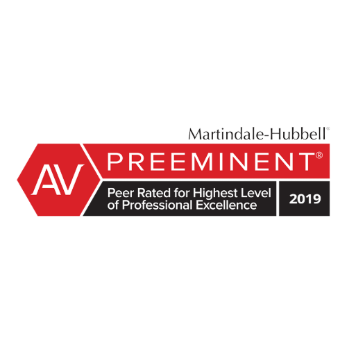 Martindale-Hubbell AV Preeminent rating, 2019