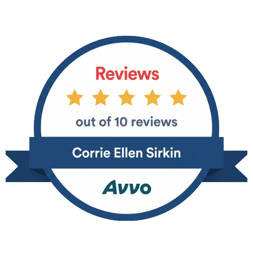 Avvo 5 Star Client Reviews, Corrie Ellen Sirkin